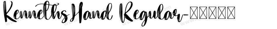 KennethsHand Regular字体转换